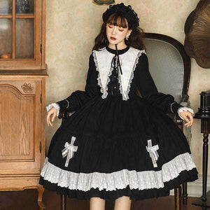 Dark Halloween Women's Gothic Full Suit Op Princess Dress Lolita Dress-Lolita Dress-Animee Cosplay