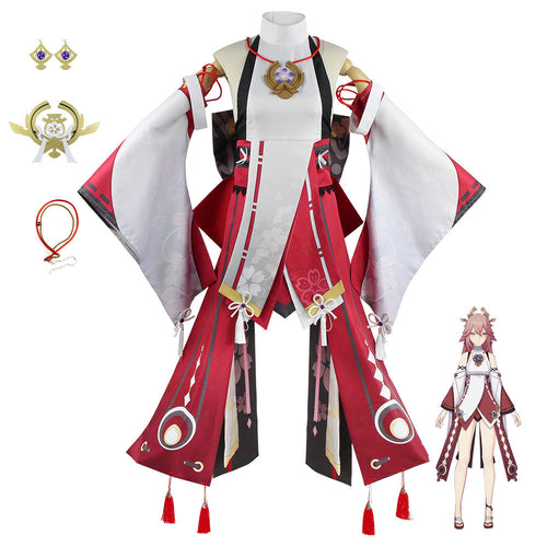 Genshin Impact - Yae Kamiko Cosplay Costume-anime costume-Animee Cosplay