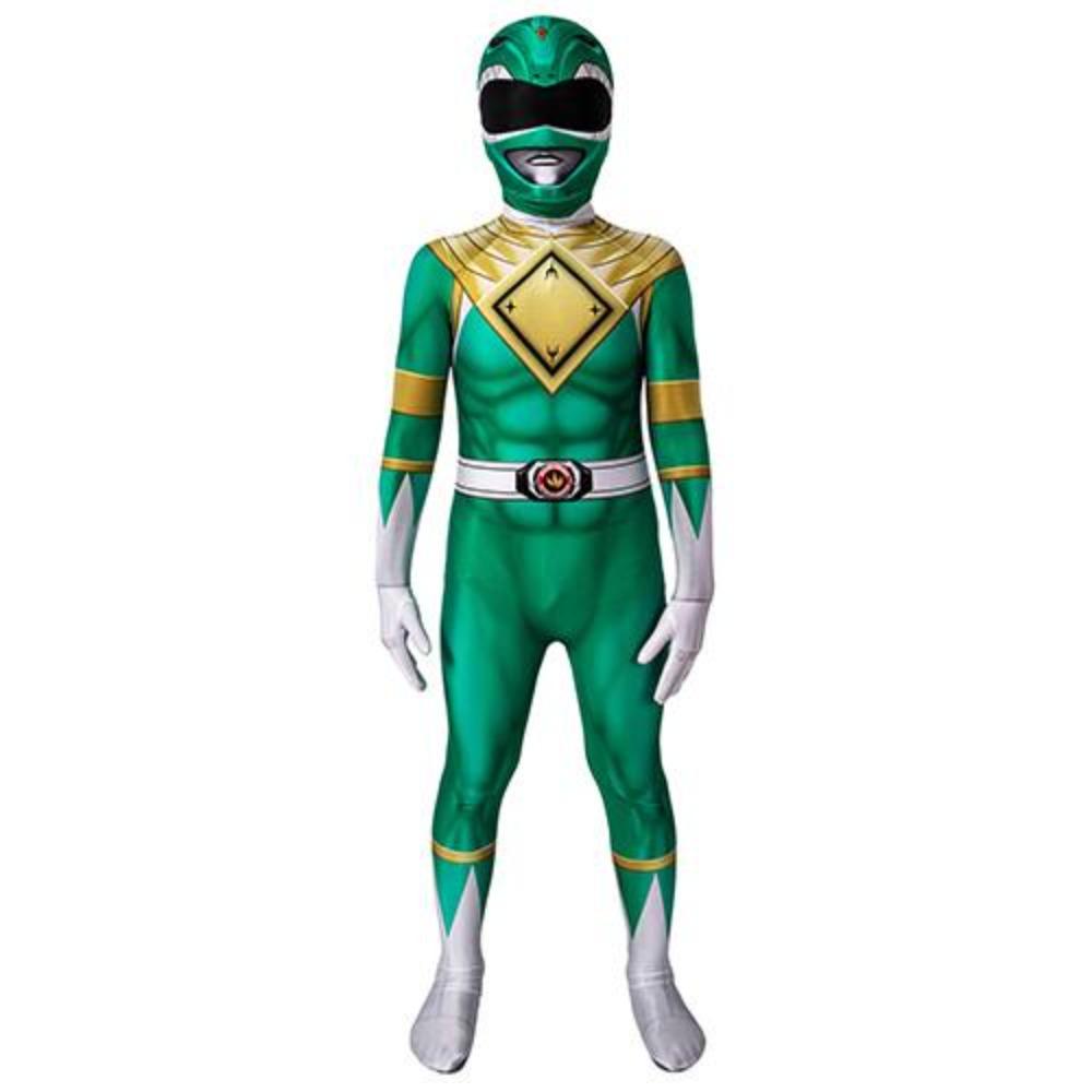 Power Rangers Burai Dragon Green Ranger (For Kid)-movie/tv/game jumpsuit-Animee Cosplay