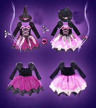 Load image into Gallery viewer, Halloween Girl Witch Costume With Hat &amp; Accessories (For Kid)-Kid Costume-Animee Cosplay