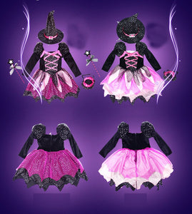 Halloween Girl Witch Costume With Hat & Accessories (For Kid)-Kid Costume-Animee Cosplay