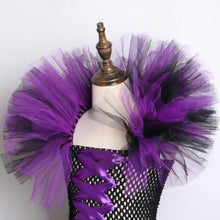 Load image into Gallery viewer, Girls Witch Queen Tutu Tulle Dress with Horns-Kid Costume-Animee Cosplay