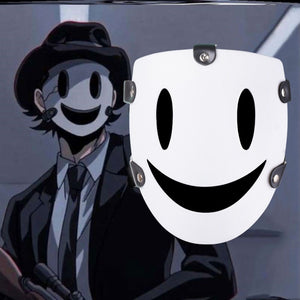 Anime High-Rise Invasion Tenkuu Shinpan Cosplay Mask / White Face Cover Smiley Plastic Cosplay Props-Mask-Animee Cosplay