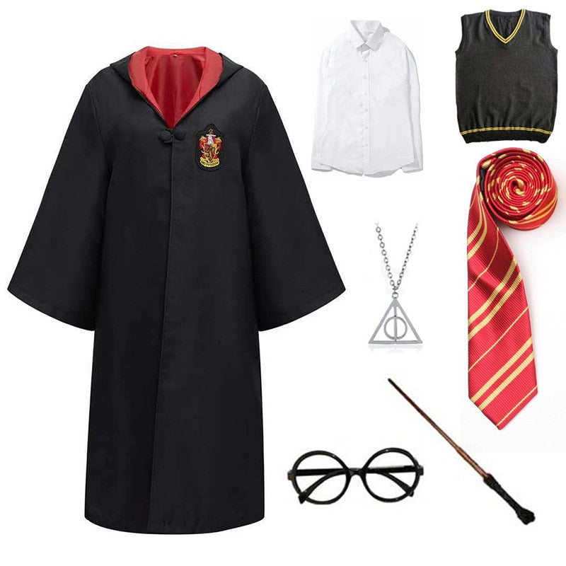 Harry Potter Cloak Costume & Accessories Full Set (For Adults