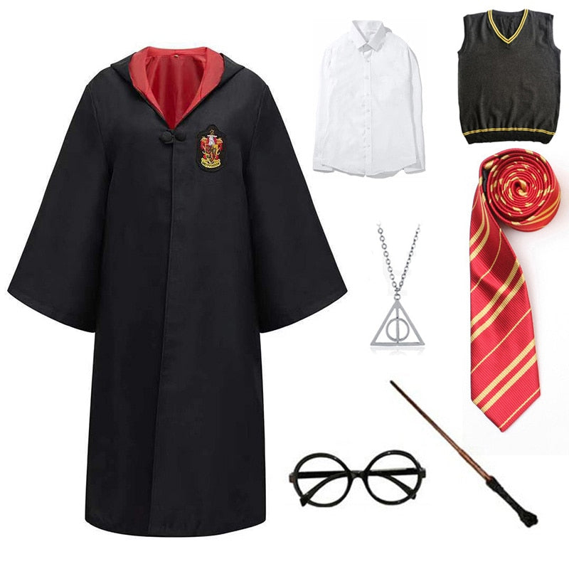 Harry Potter Cloak Costume & Accessories Full Set (For Adults)-movie/tv/game costume-Animee Cosplay