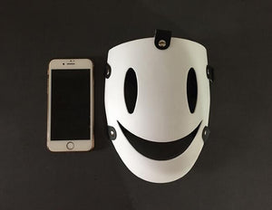 Anime High-Rise Invasion Tenkuu Shinpan Cosplay Mask / White Face Cover Smiley Plastic Cosplay Props-Mask-Animee Cosplay