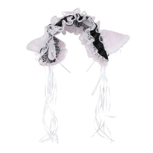 Load image into Gallery viewer, Ruffles Lace Headband Plush Cat Ears Ribbon Bell-Headwear-Animee Cosplay