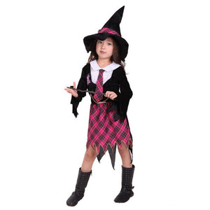 Halloween Girl Witch Costume With Accessories (For Kid)-Kid Costume-Animee Cosplay