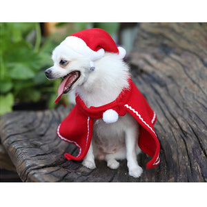 Winter Warm Hat Cloak Set Pet Cosplay Costume-Pet Costume-Animee Cosplay