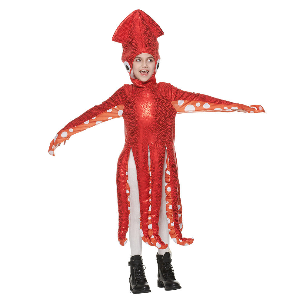 Halloween Cute Squid One Piece Party Funny Costume For Kids-Kid Costume-Animee Cosplay