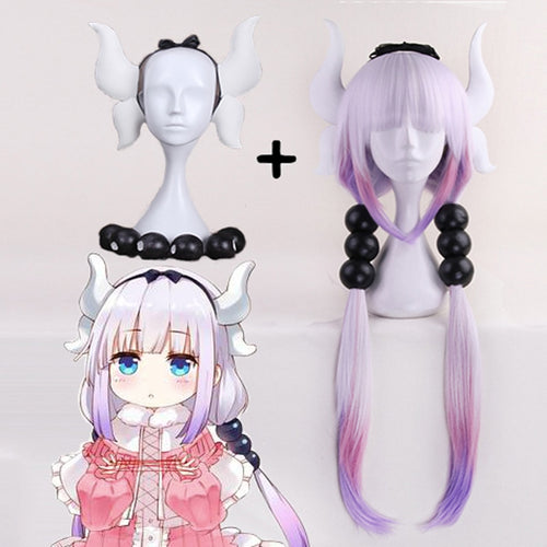 Kobayashi Maid Dragon - Kanna Kobayashi with Accessories-Cosplay Wig-Animee Cosplay