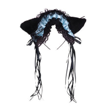 Load image into Gallery viewer, Ruffles Lace Headband Plush Cat Ears Ribbon Bell-Headwear-Animee Cosplay