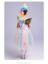 Load image into Gallery viewer, Rainbow Unicorn Costume Tutu Lace Dress-Kid Costume-Animee Cosplay