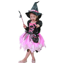 Load image into Gallery viewer, Halloween Girl Witch Costume With Hat &amp; Accessories (For Kid)-Kid Costume-Animee Cosplay