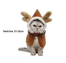 Load image into Gallery viewer, Antlers Cape Winter Cute Christmas Pet Cosplay Costume-Pet Costume-Animee Cosplay