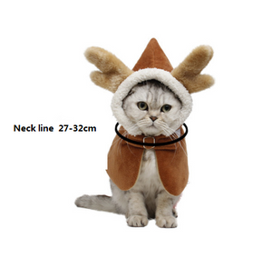 Antlers Cape Winter Cute Christmas Pet Cosplay Costume-Pet Costume-Animee Cosplay