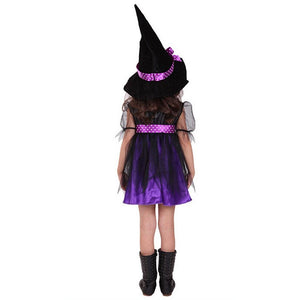 Halloween Girl Ribbon Witch Dress With Hat (For Kid)-Kid Costume-Animee Cosplay