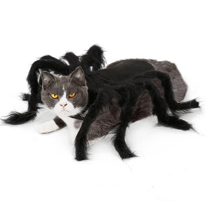 Funny Outfit Simulation Black Hairy Spider Pet Cosplay Costume-Pet Costume-Animee Cosplay
