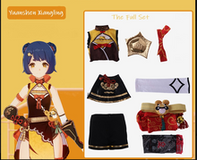 Load image into Gallery viewer, Genshin Impact Xiangling Cosplay Costume (Budget)-movie/tv/game costume-Animee Cosplay