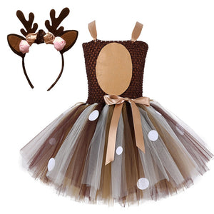 Elk Cosplay Christmas Costume With Headband (For Kid)-Kid Costume-Animee Cosplay
