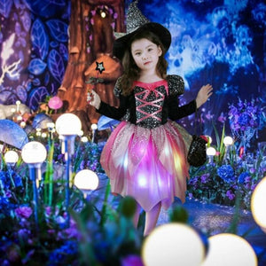 Halloween Girl Witch Costume With Hat & Accessories (For Kid)-Kid Costume-Animee Cosplay