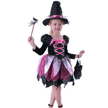 Load image into Gallery viewer, Halloween Girl Witch Costume With Hat &amp; Accessories (For Kid)-Kid Costume-Animee Cosplay