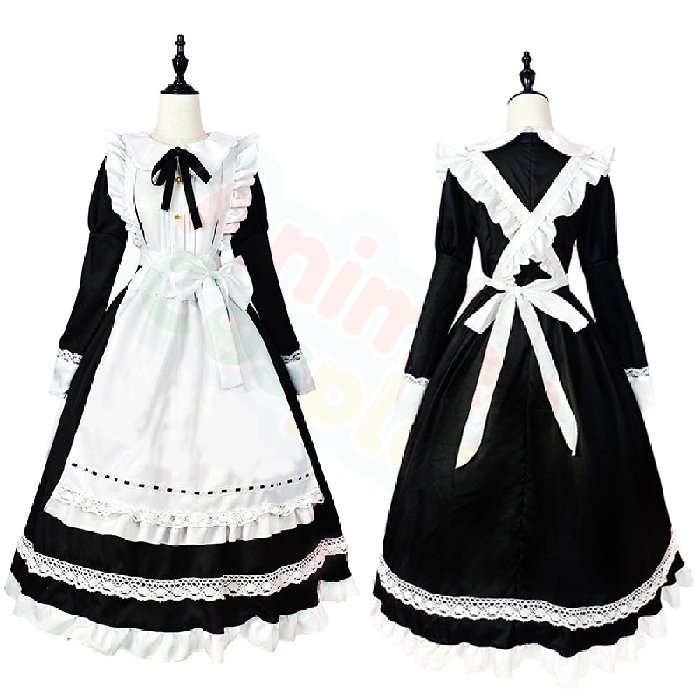 Long Lolita Maid One Piece Dress-Lolita Dress-Animee Cosplay