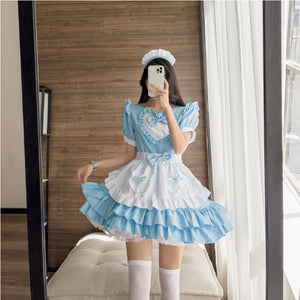 Blue Lolita Maid Dress-Lolita Dress-Animee Cosplay