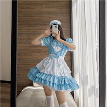 Load image into Gallery viewer, Blue Lolita Maid Dress-Lolita Dress-Animee Cosplay