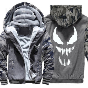 Venom Zipper Hoodie / Hooded Sweatshirt-Hoodie-Animee Cosplay