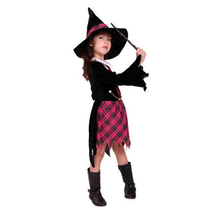 Halloween Girl Witch Costume With Accessories (For Kid)-Kid Costume-Animee Cosplay