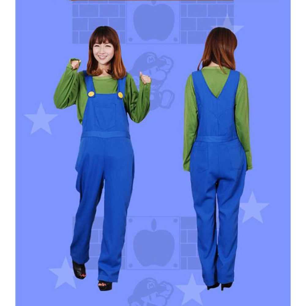 Super Mario-MARIO Green-anime costume-Animee Cosplay