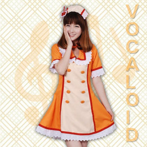 VOCALOID-Kagamine Nurse Uniform (Orange)-anime costume-Animee Cosplay