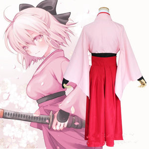 Fate/Grand Order-Saber - Okita Souji-anime costume-Animee Cosplay