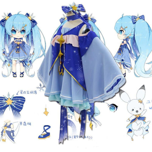 Vocaloid-Snow Miku-anime costume-Animee Cosplay