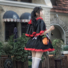 Load image into Gallery viewer, Black &amp; Red Cosplay Lolita Maid Dress-Lolita Dress-Animee Cosplay