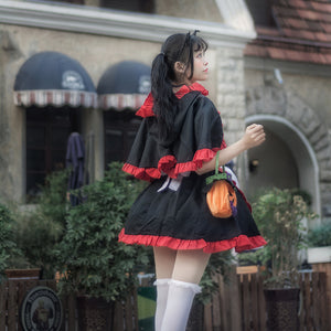 Black & Red Cosplay Lolita Maid Dress-Lolita Dress-Animee Cosplay