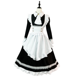 Long Sleeves Long One Piece Lolita Maid Dress-Lolita Dress-Animee Cosplay