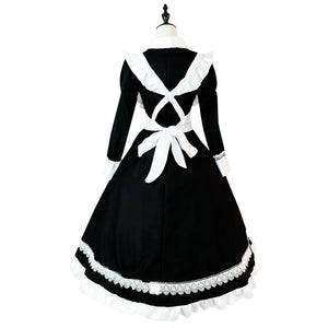 Long Sleeves Long One Piece Lolita Maid Dress-Lolita Dress-Animee Cosplay