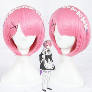 Zero kara Hajimeru Isekai Seikatsu: Ram-cosplay wig-Animee Cosplay