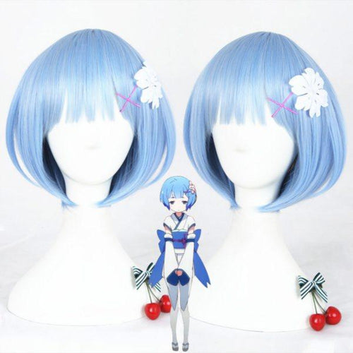 Zero kara Hajimeru Isekai Seikatsu - Young Rem-Cosplay Wig-Animee Cosplay