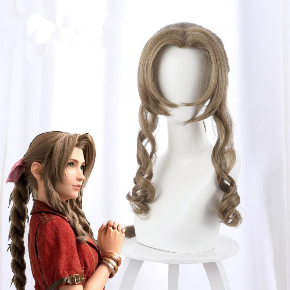 Aerith (Final Fantasy VII Remake)-cosplay wig-Animee Cosplay