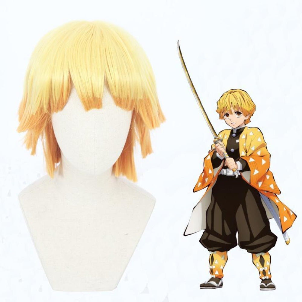Demon Slayer-Agatsuma Zenitsu-cosplay wig-Animee Cosplay