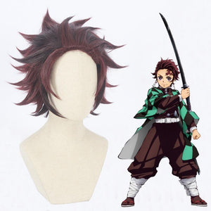 Demon Slayer-Kamado Tanjiro-cosplay wig-Animee Cosplay