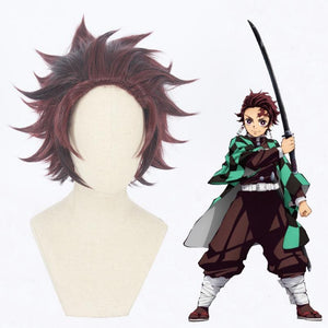 Demon Slayer-Kamado Tanjiro-cosplay wig-Animee Cosplay