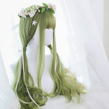 Load image into Gallery viewer, Sage Green Extra Long with Wavy Ends Lolita Wig-lolita wig-Animee Cosplay