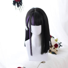 Load image into Gallery viewer, Super Straight Dark Violet Centre Braid Lolita Wig-lolita wig-Animee Cosplay
