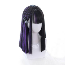 Load image into Gallery viewer, Super Straight Dark Violet Centre Braid Lolita Wig-lolita wig-Animee Cosplay