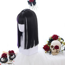 Load image into Gallery viewer, Super Straight Dark Violet Centre Braid Lolita Wig-lolita wig-Animee Cosplay