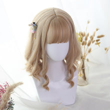 Load image into Gallery viewer, Honey Blonde Sweet Long Side Fringes Lolita Wig-lolita wig-Animee Cosplay
